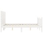 Giroletto con Testiera Bianco Small Double Legno Massello