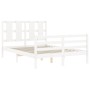 Giroletto con Testiera Bianco Small Double Legno Massello