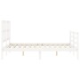 Giroletto con Testiera Bianco Small Double Legno Massello