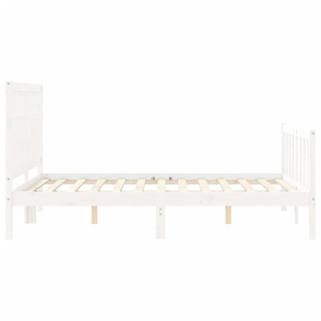 Giroletto con Testiera Bianco Small Double Legno Massello