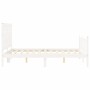 Giroletto con Testiera Bianco Small Double Legno Massello