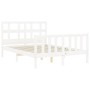 Giroletto con Testiera Bianco Small Double Legno Massello