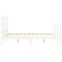 Giroletto con Testiera Bianco Small Double Legno Massello