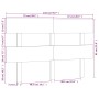 Testiera per Letto Miele 144x3x81 cm in Legno Massello di Pino