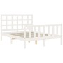Giroletto con Testiera Bianco Small Double Legno Massello