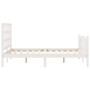 Giroletto con Testiera Bianco Small Double Legno Massello