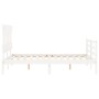 Giroletto con Testiera Bianco Small Double Legno Massello