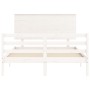 Giroletto con Testiera Bianco Small Double Legno Massello