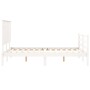 Giroletto con Testiera Bianco Small Double Legno Massello