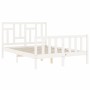 Giroletto con Testiera Bianco Small Double Legno Massello