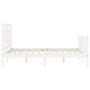 Giroletto con Testiera Bianco Small Double Legno Massello