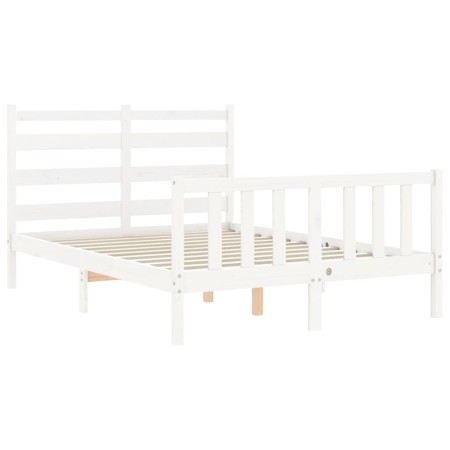 Giroletto con Testiera Bianco Small Double Legno Massello