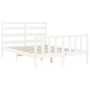 Giroletto con Testiera Bianco Small Double Legno Massello