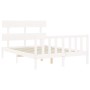 Giroletto con Testiera Bianco Small Double Legno Massello