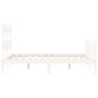 Giroletto con Testiera Bianco Small Double Legno Massello