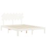 Giroletto con Testiera Bianco King Size in Legno Massello