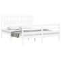 Giroletto con Testiera Bianco King Size in Legno Massello