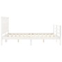 Giroletto con Testiera Bianco King Size in Legno Massello