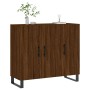 Credenza Rovere Marrone 90x34x80 cm in Legno Multistrato