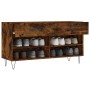 Panca Porta Scarpe Rovere Fumo 102x35x55 cm Legno Multistrato