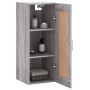 Mobile a Parete Grigio Sonoma 34,5x34x90 cm Legno Multistrato