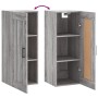 Mobile a Parete Grigio Sonoma 34,5x34x90 cm Legno Multistrato