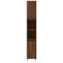 Armadietto Bagno Rovere Marrone 30x30x190cm Legno Multistrato
