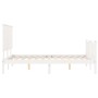 Giroletto Testiera Bianco Super King Size in Legno Massello