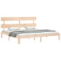 Giroletto con Testiera Super King Size in Legno Massello
