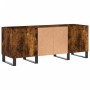 Mobile Porta Dischi Rovere Fumo 121x38x48 cm Legno Multistrato