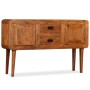 Credenza in Legno Massello con Finitura Miele 120x30x75 cm