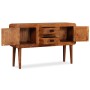 Credenza in Legno Massello con Finitura Miele 120x30x75 cm