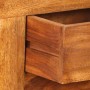 Credenza in Legno Massello con Finitura Miele 120x30x75 cm