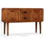 Credenza in Legno Massello con Finitura Miele 120x30x75 cm