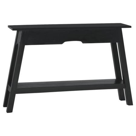 Tavolo Consolle Nero 110x30x75 cm in Legno Massello di Mogano