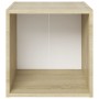 Mobili TV 4pz Bianco Rovere Sonoma 37x35x37cm Legno Multistrato