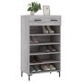 Scarpiera Grigio Sonoma 60x35x105 cm in Legno Multistrato