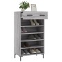 Scarpiera Grigio Sonoma 60x35x105 cm in Legno Multistrato