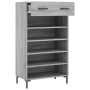 Scarpiera Grigio Sonoma 60x35x105 cm in Legno Multistrato