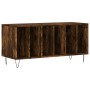 Mobile Porta Dischi Rovere Fumo 100x38x48 cm Legno Multistrato