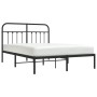 Giroletto con Testiera in Metallo Nero 135x190 cm