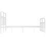 Giroletto con Testiera e Pediera Metallo Bianco 135x190 cm