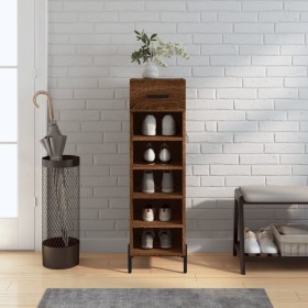 Scarpiera Rovere Marrone 30x35x105 cm in Legno Multistrato