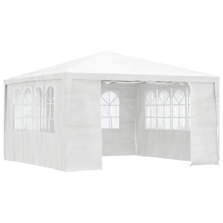 Gazebo Professionale con Pareti 4x4 m Bianco 90 g/m²