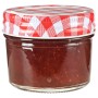 Vasi Marmellata in Vetro Coperchio Bianco e Rosso 24 pz 110 ml