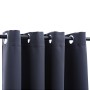 Tenda Oscurante con Anelli in Metallo Antracite 290x245 cm