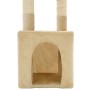 Albero per Gatti con Tiragraffi in Sisal 109 cm Beige