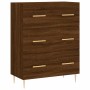 Credenza Rovere Marrone 69,5x34x90 cm in Legno Multistrato