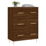 Credenza Rovere Marrone 69,5x34x90 cm in Legno Multistrato