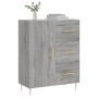 Credenza Grigio Sonoma 69,5x34x90 cm in Legno Multistrato